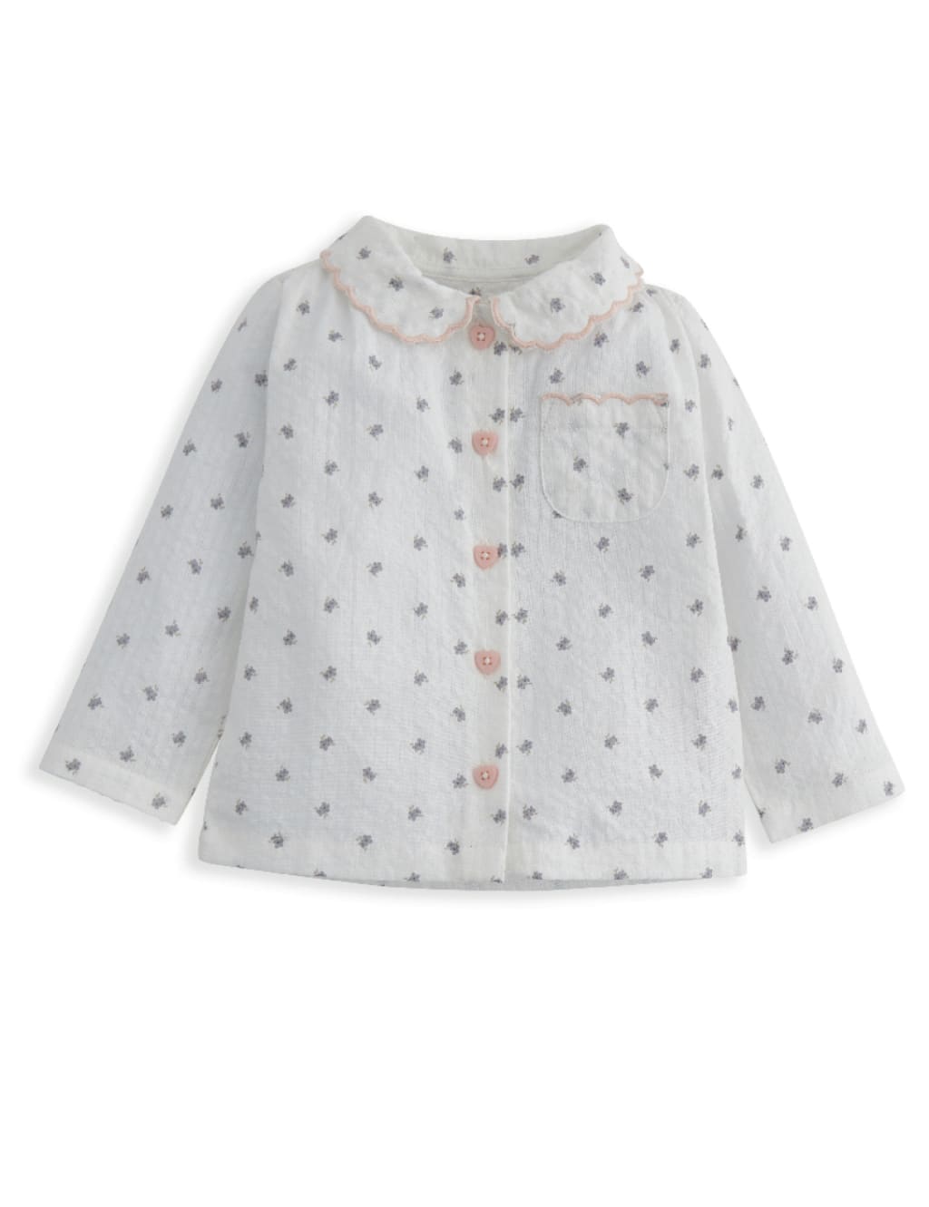 Pure Cotton Floral Pyjamas (3-36 Mths) 3 of 4