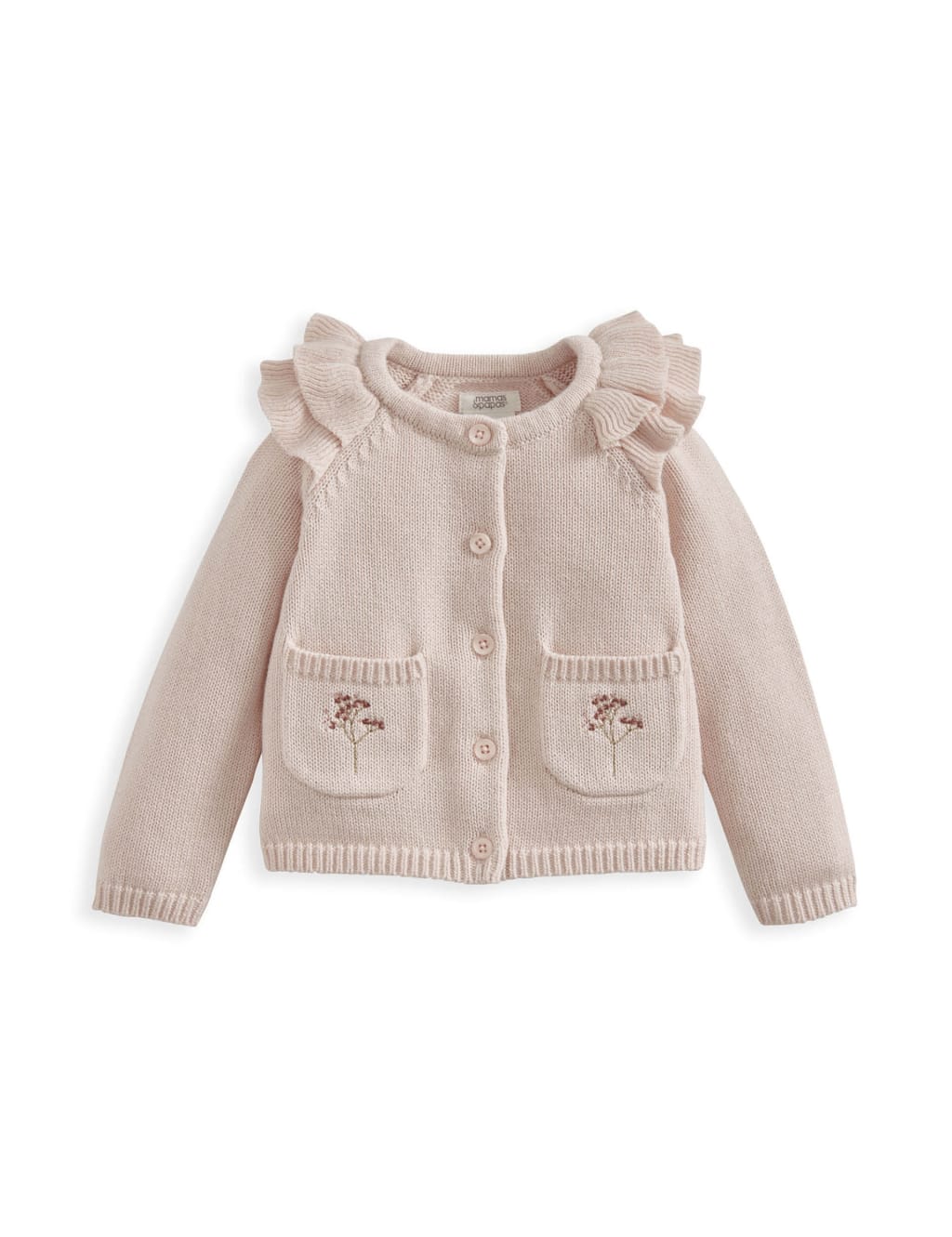 Pure Cotton Frill Detail Cardigan (0-12 Mths) 2 of 2