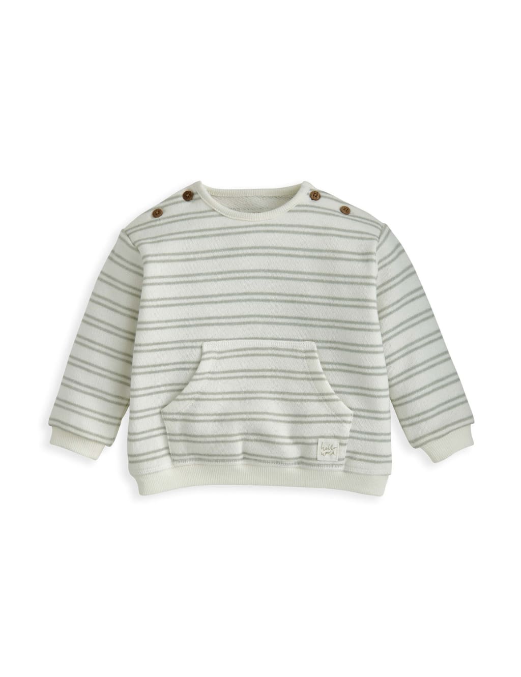 2pc Cotton Rich Striped Top & Bottom Outfit (0-12 Mths) 3 of 4