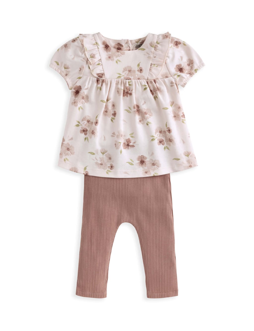 2pc Cotton Rich Floral Top & Bottom Outfit (0-12 Mths) 2 of 4