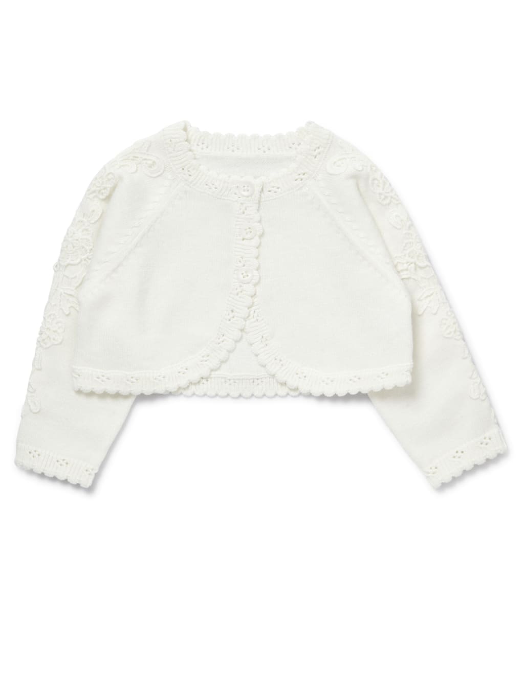 Pure Cotton Embroidered Cardigan (0-3 Yrs) 2 of 5