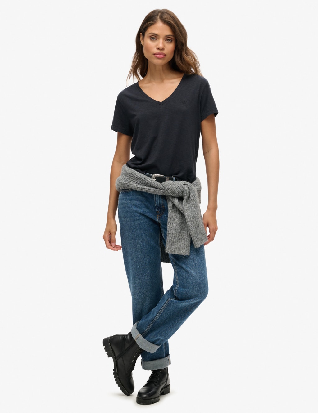 Cotton Rich V-Neck Relaxed T-Shirt 4 of 6
