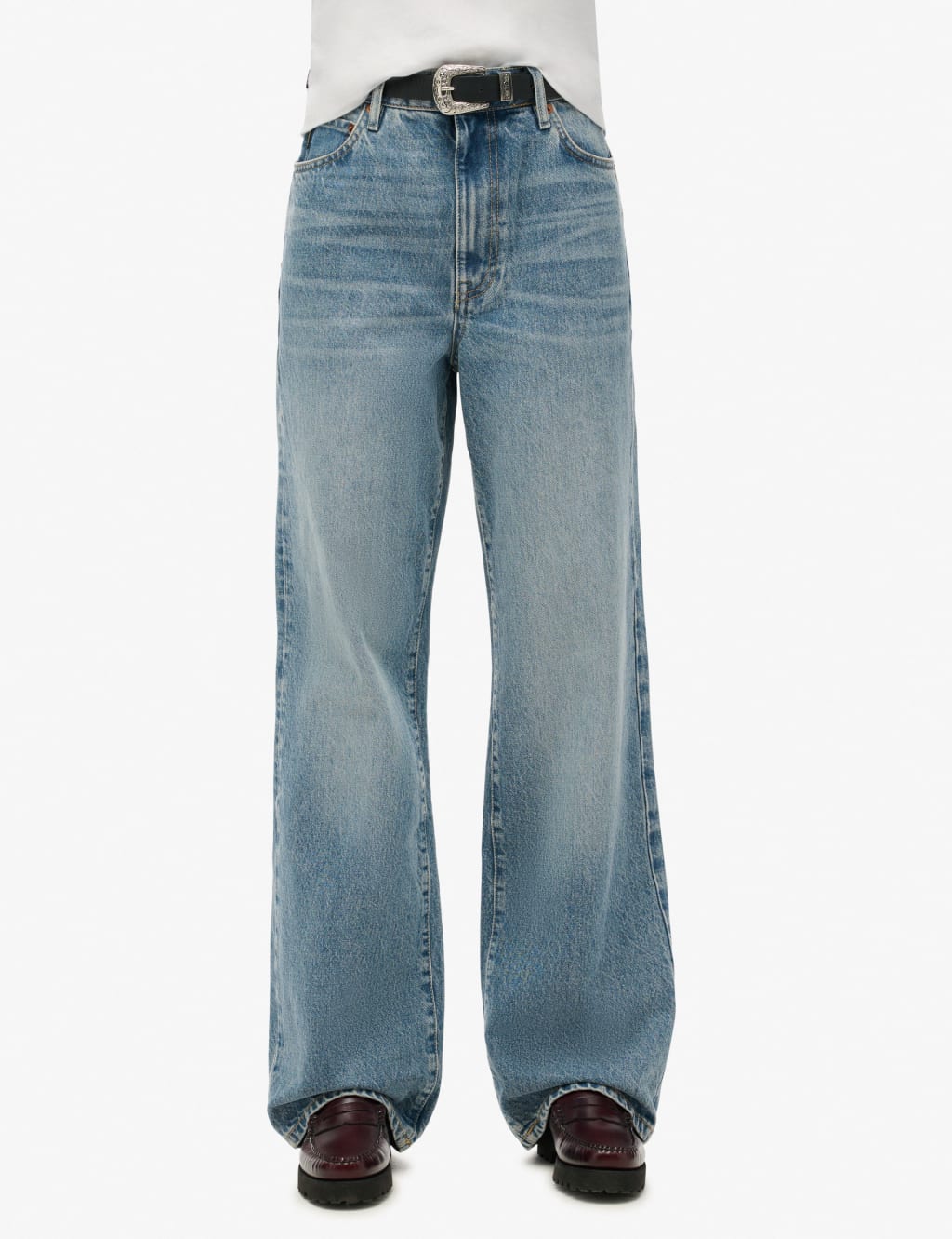 Mid Rise Wide Leg Jeans 1 of 5