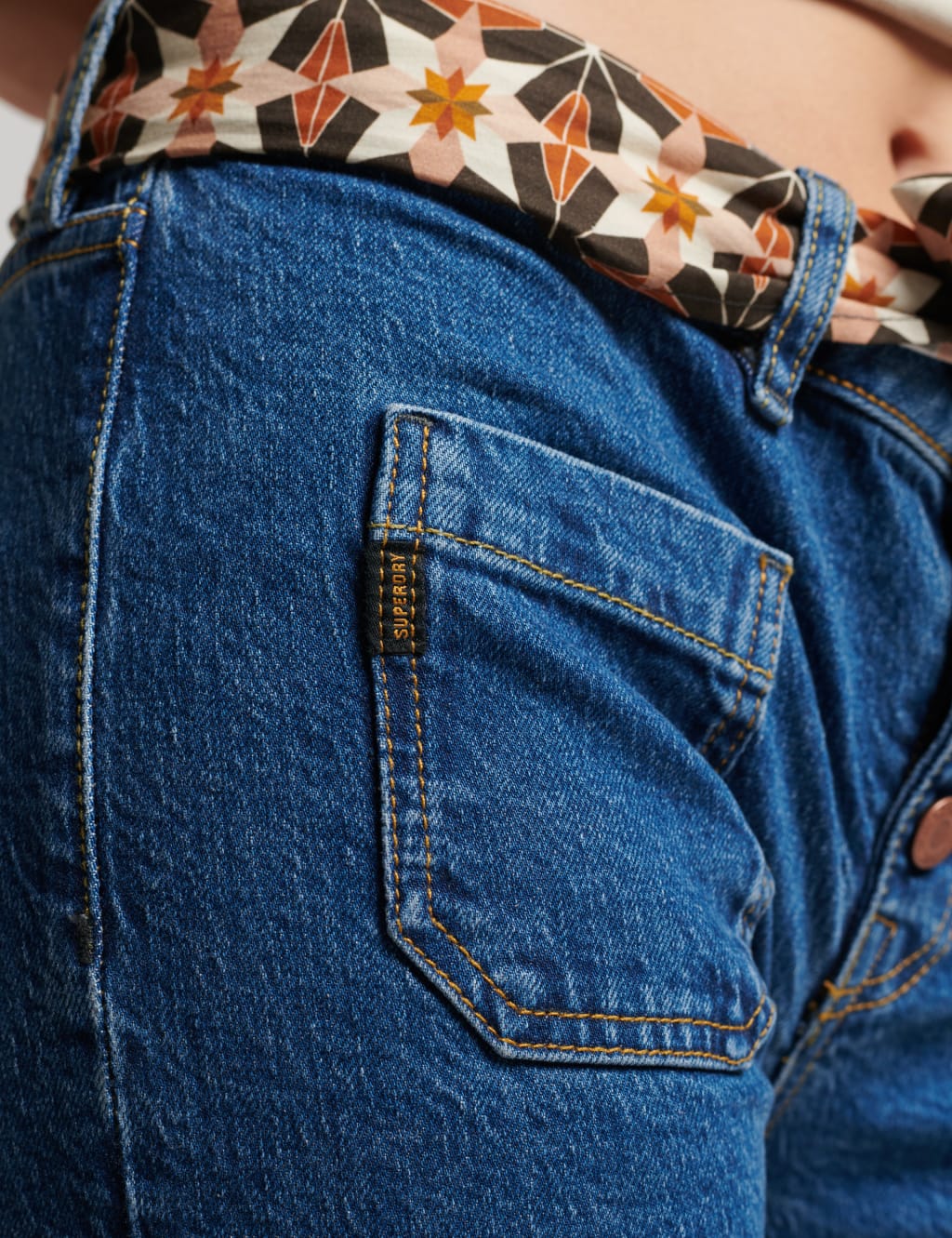 Button Front Flared Jeans 6 of 8