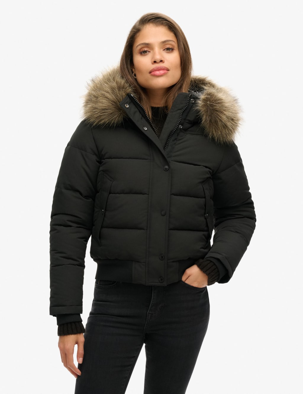Hooded Puffer Jacket Superdry M S