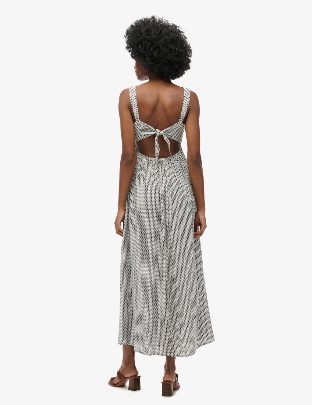 Printed Square Neck Maxi Smock Dress 3 of 6