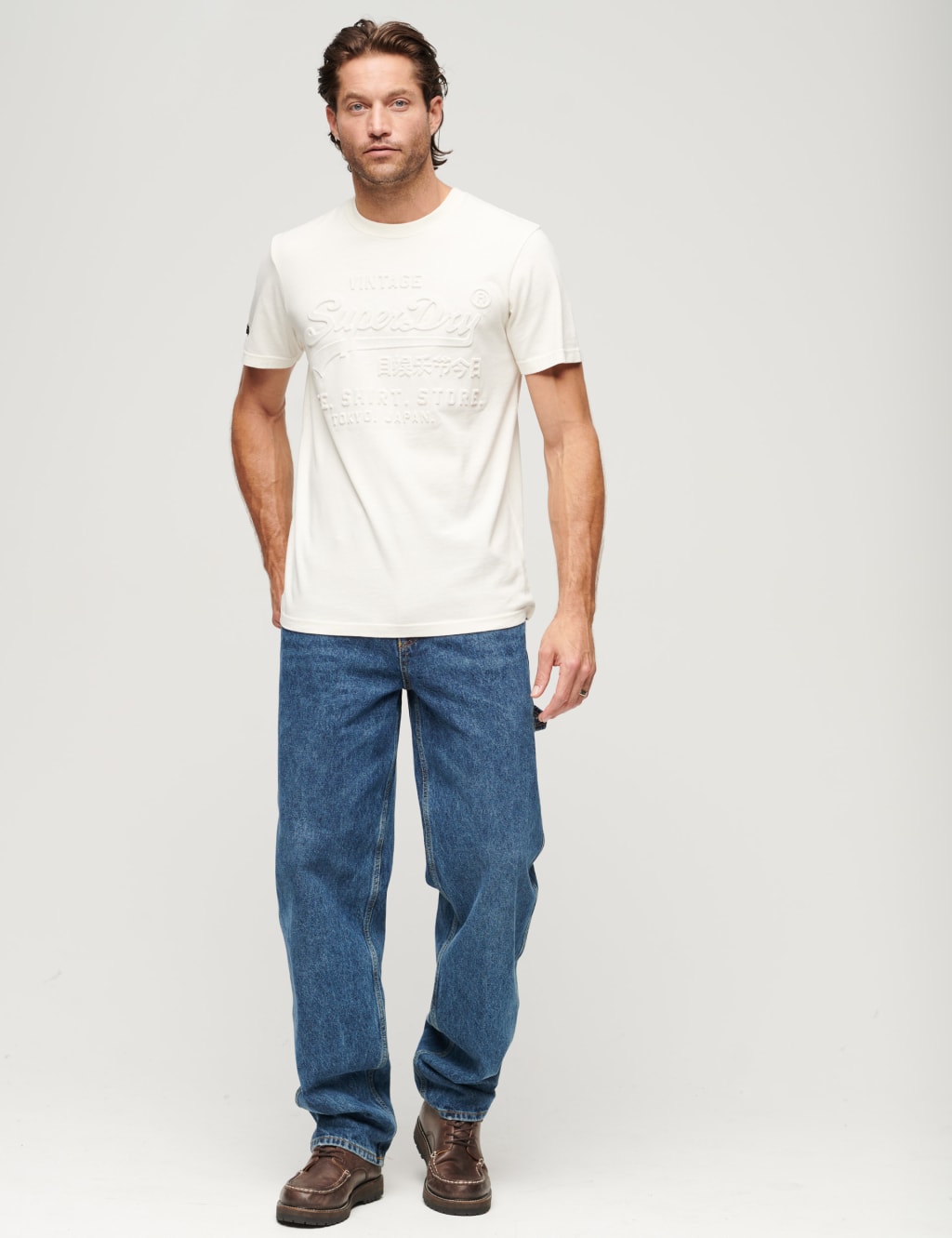 Slim Fit Pure Cotton Embossed T-Shirt 3 of 6