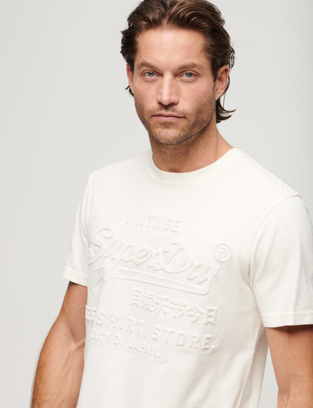 Slim Fit Pure Cotton Embossed T-Shirt 4 of 6