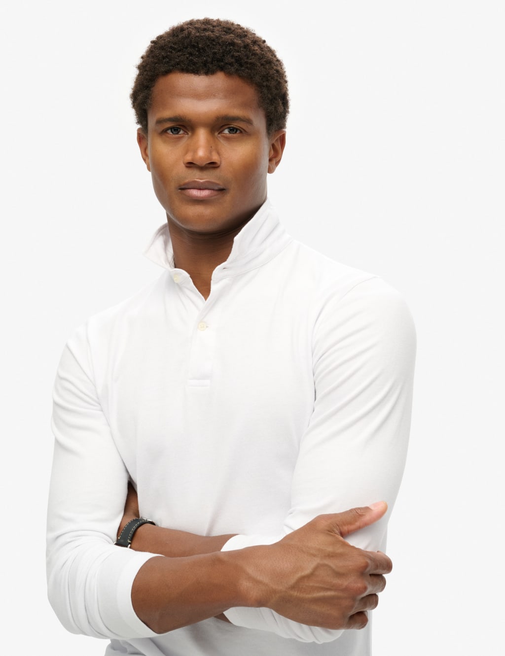 Slim Fit Pure Cotton Long Sleeve Polo Shirt 3 of 6