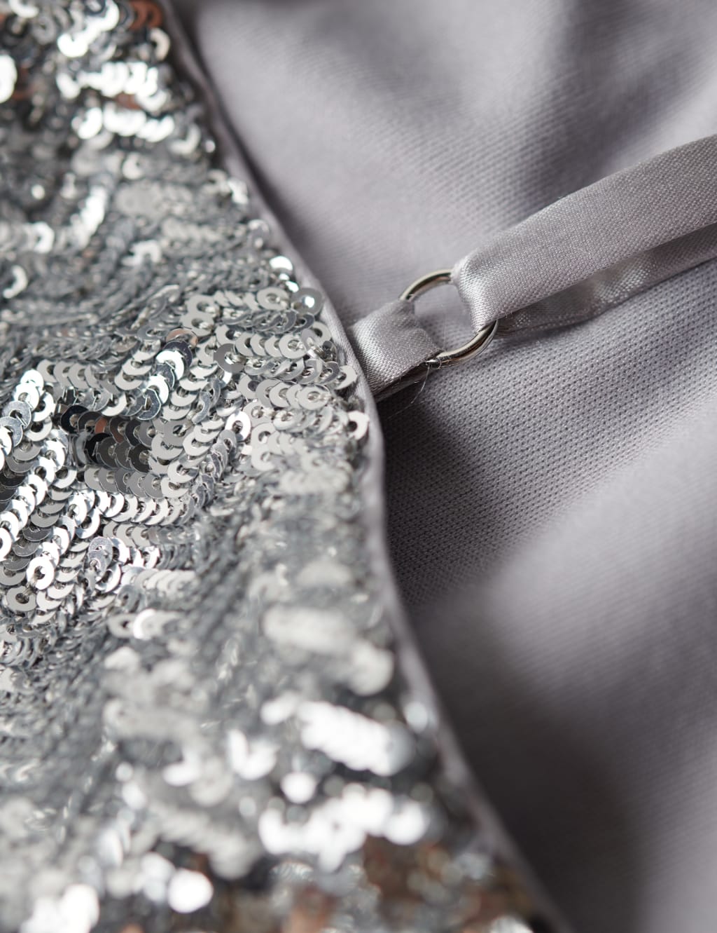 Sequin Square Neck Mini Tiered Dress 5 of 6