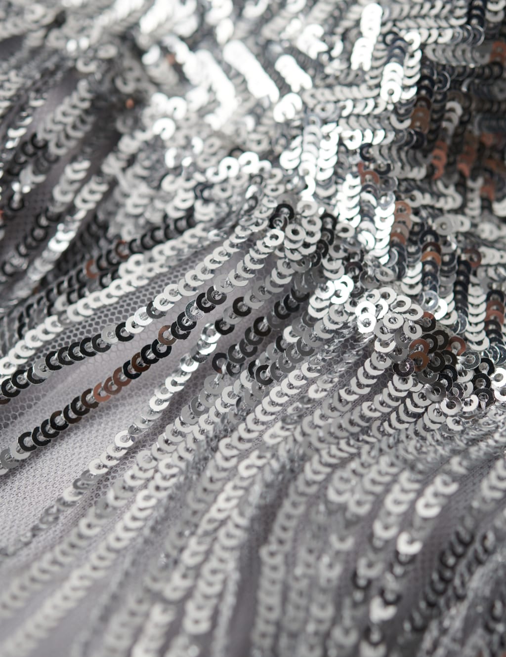 Sequin Square Neck Mini Tiered Dress 6 of 6