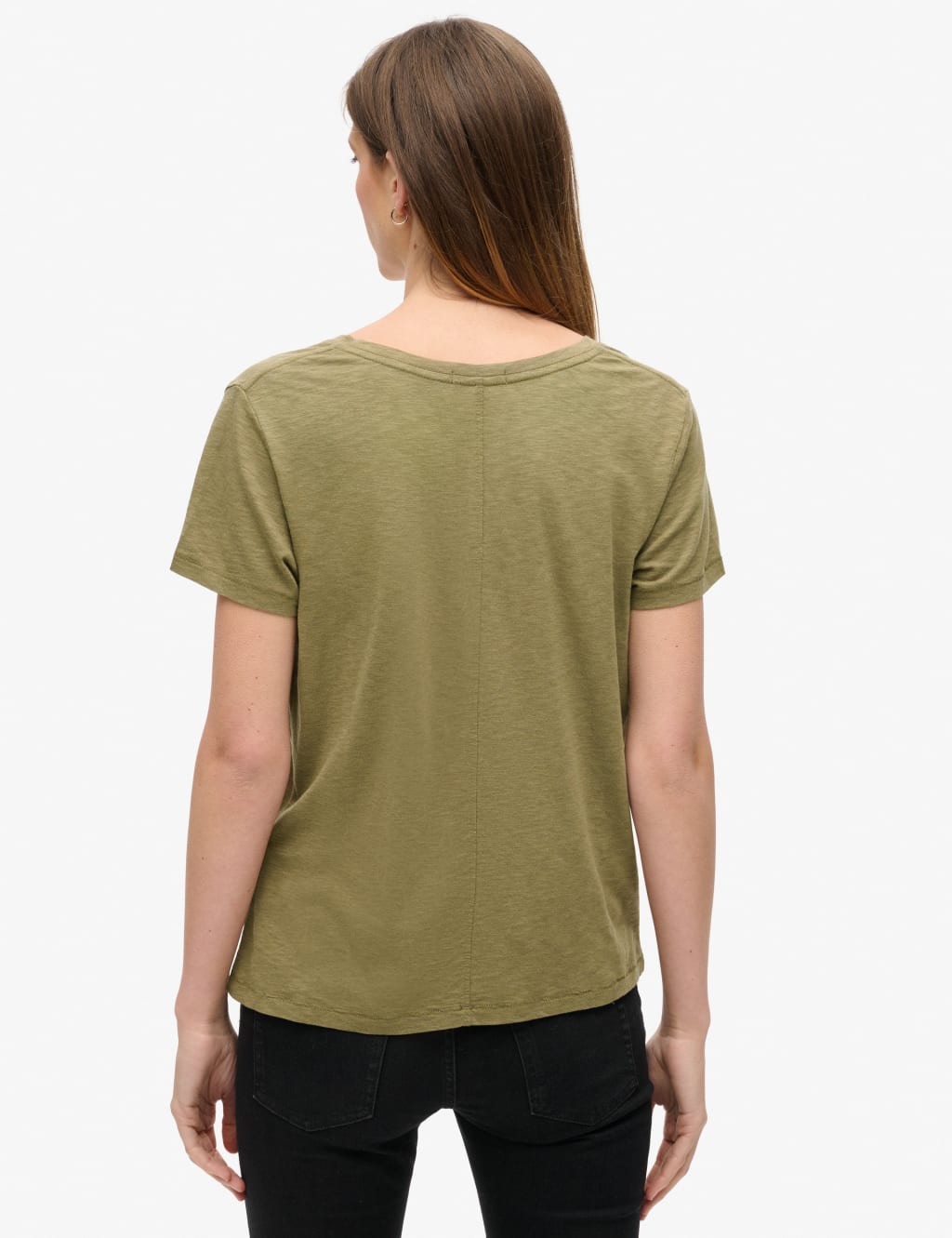 Cotton Rich Embroidered V-Neck T-Shirt 3 of 6