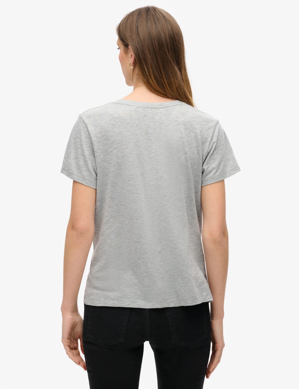 Cotton Rich Embroidered V-Neck T-Shirt 3 of 5