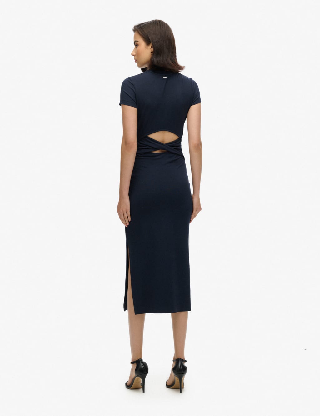 Cut Out Detail Midi Bodycon T-Shirt Dress 4 of 7