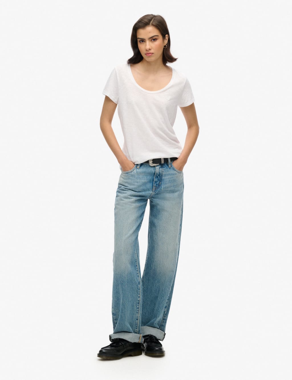 Cotton Rich Scoop Neck T-Shirt 4 of 6