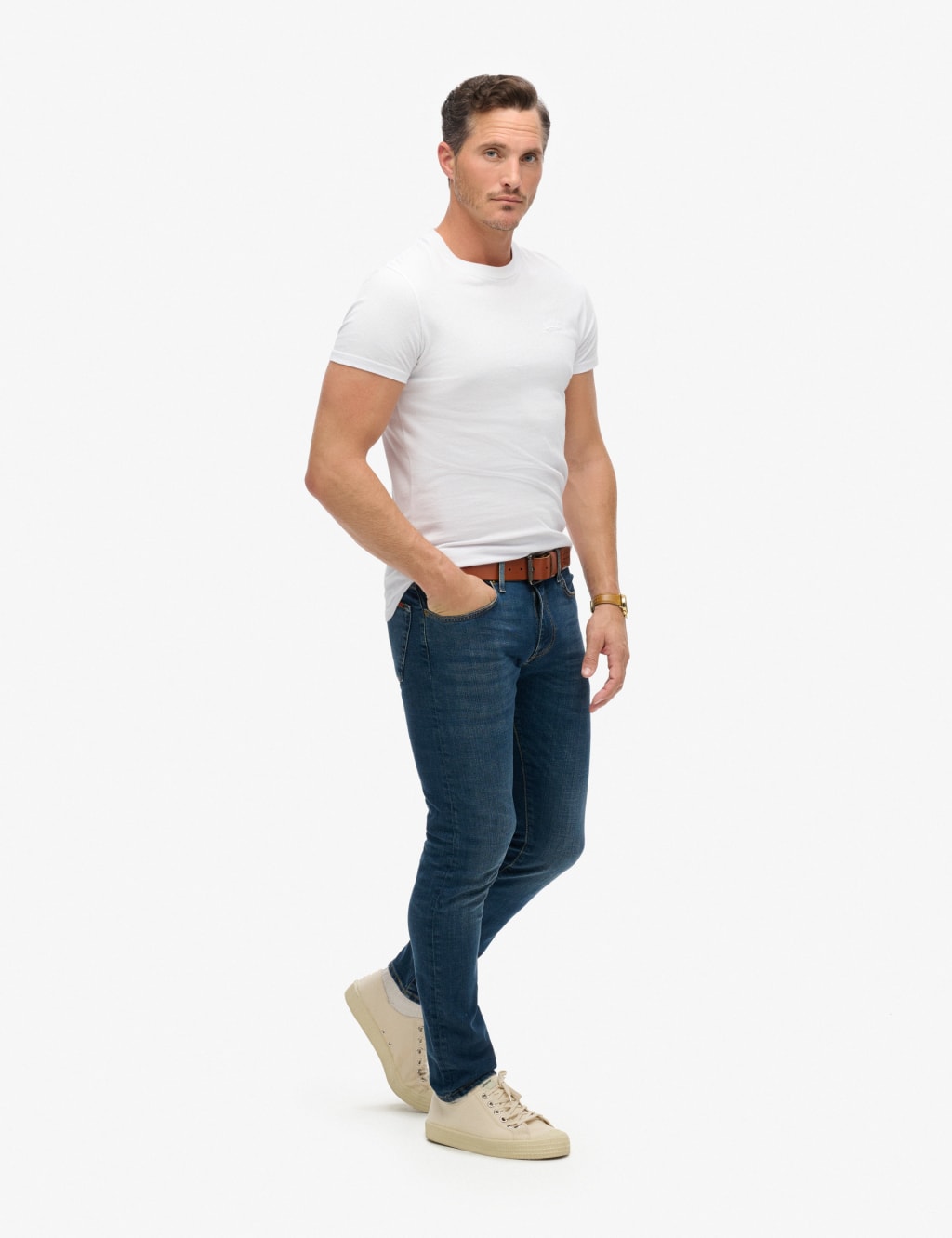 Slim Fit Vintage Wash 5 Pocket Jeans 3 of 7