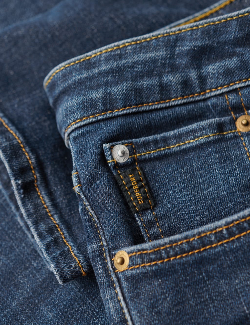Slim Fit Vintage Wash 5 Pocket Jeans 6 of 7