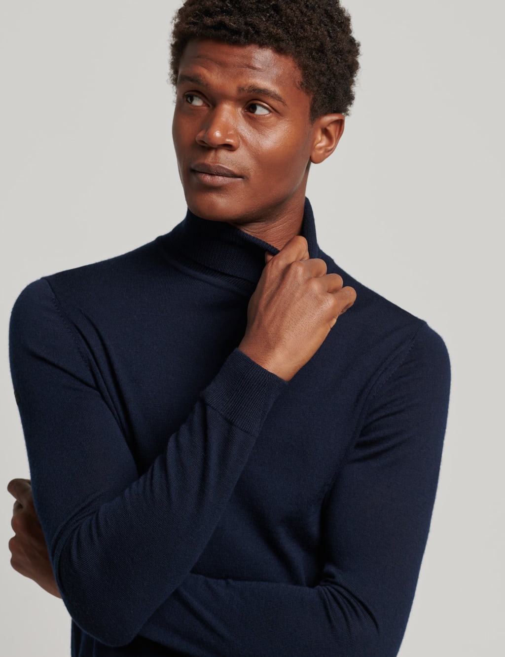 Pure Merino Wool Roll Neck Jumper 3 of 4