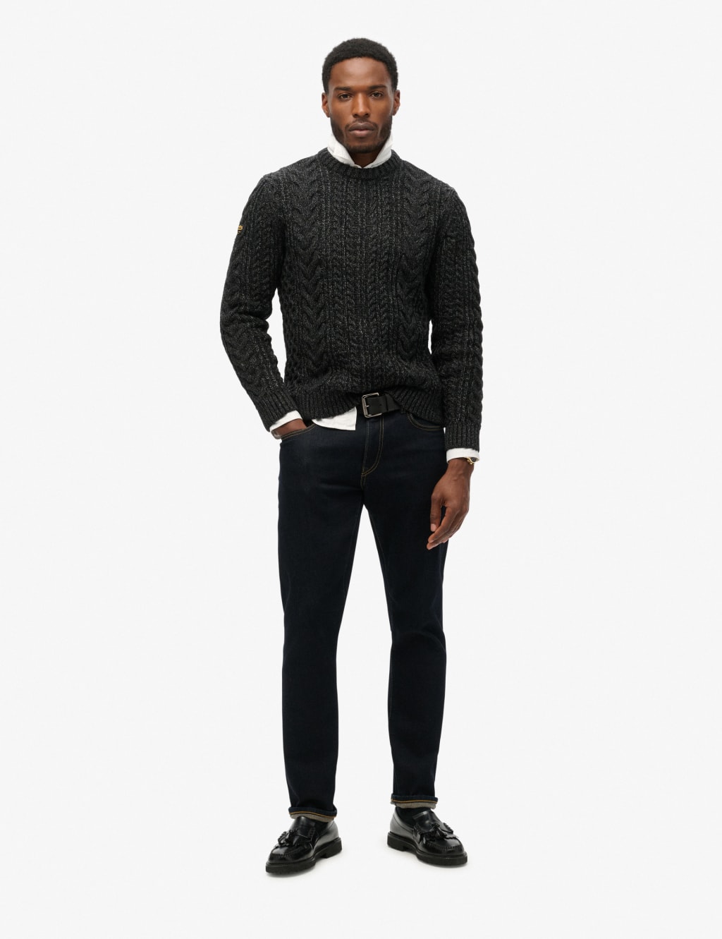 Wool Blend Cable Crew Neck Jumper 4 of 4