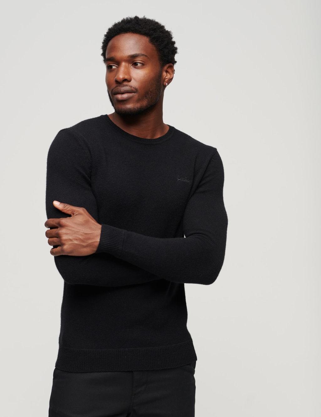 Wool Blend Ribbed Crew Neck Jumper 1 of 3