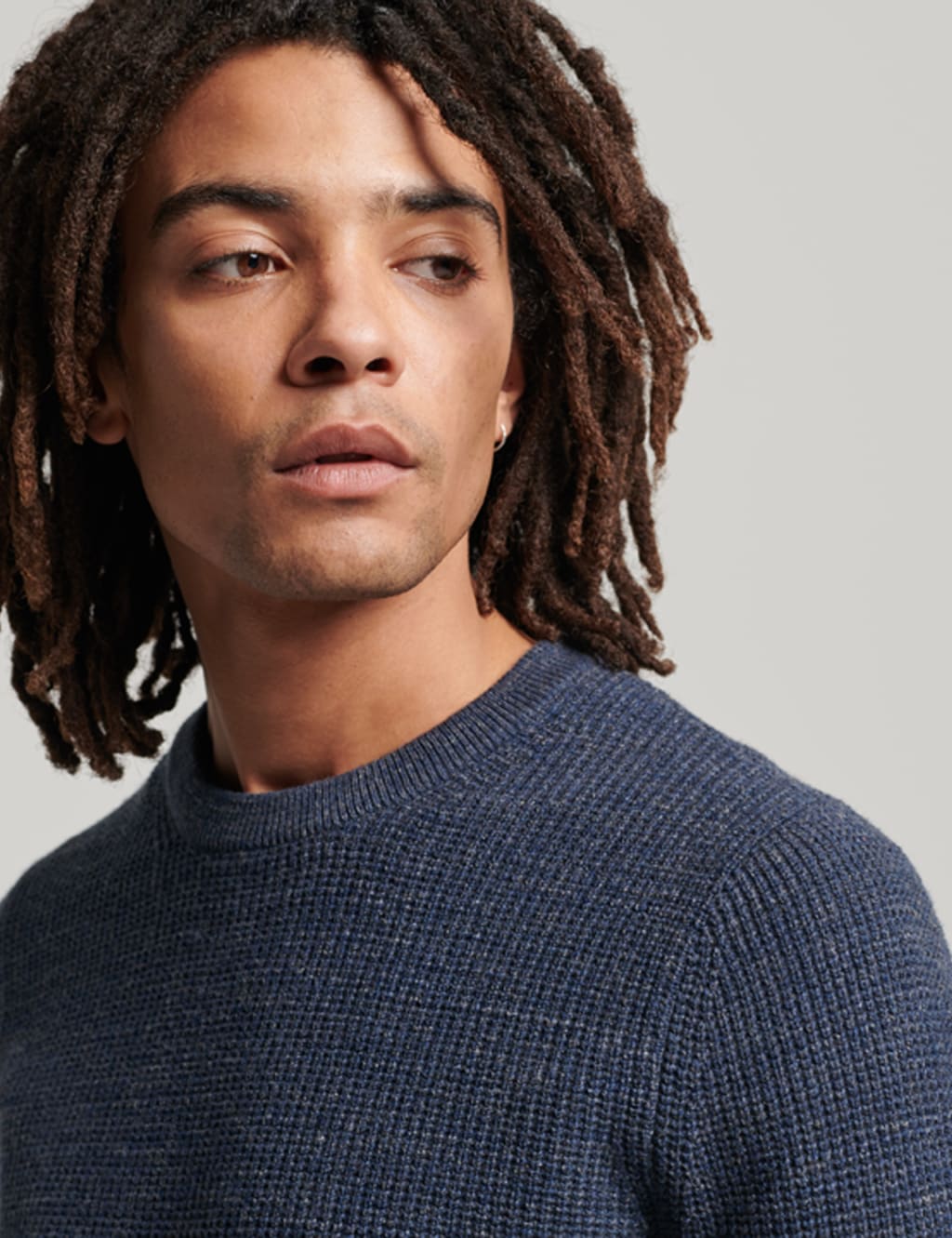 Pure Cotton Textured Crew Neck Jumper 4 of 5