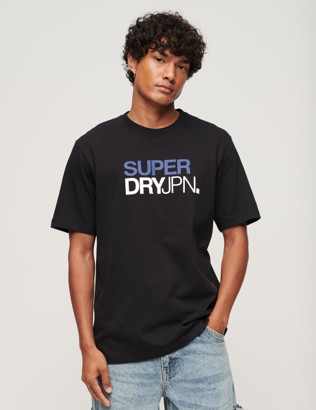 Pure Cotton Logo Graphic Crew Neck T-Shirt 1 of 3