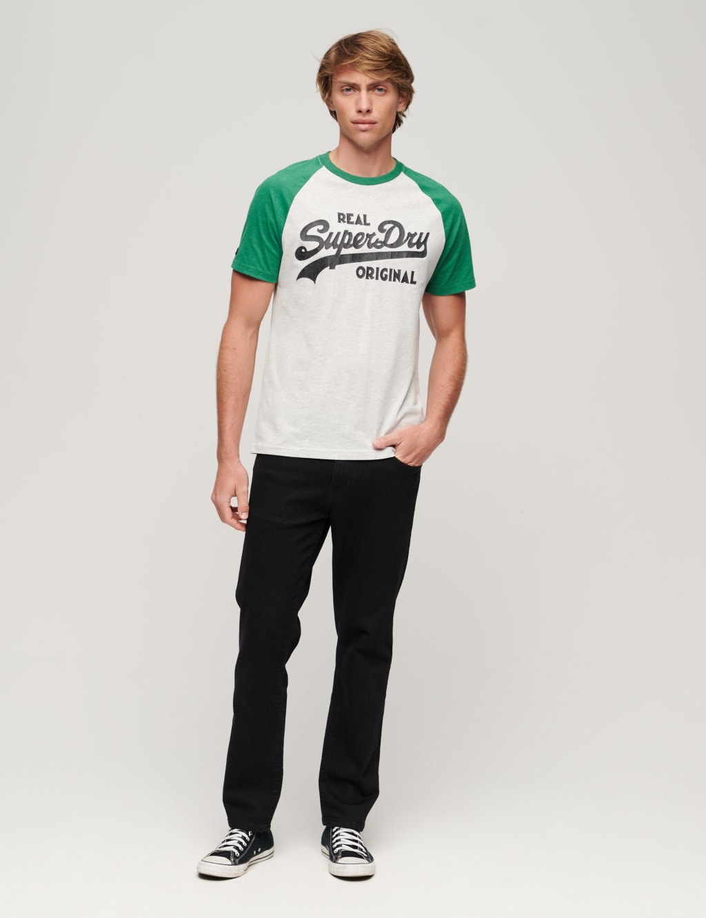 Pure Cotton Logo Print Crew Neck T-Shirt 2 of 3
