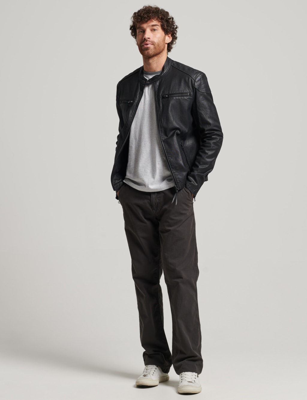 Superdry denim biker jacket shop