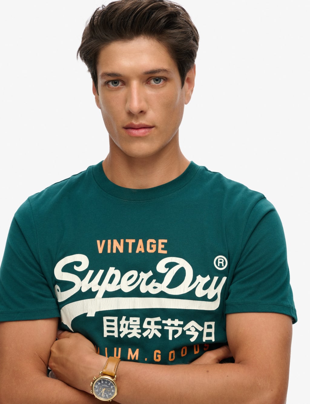 Cotton Rich Logo Graphic Crew Neck T-Shirt 3 of 4