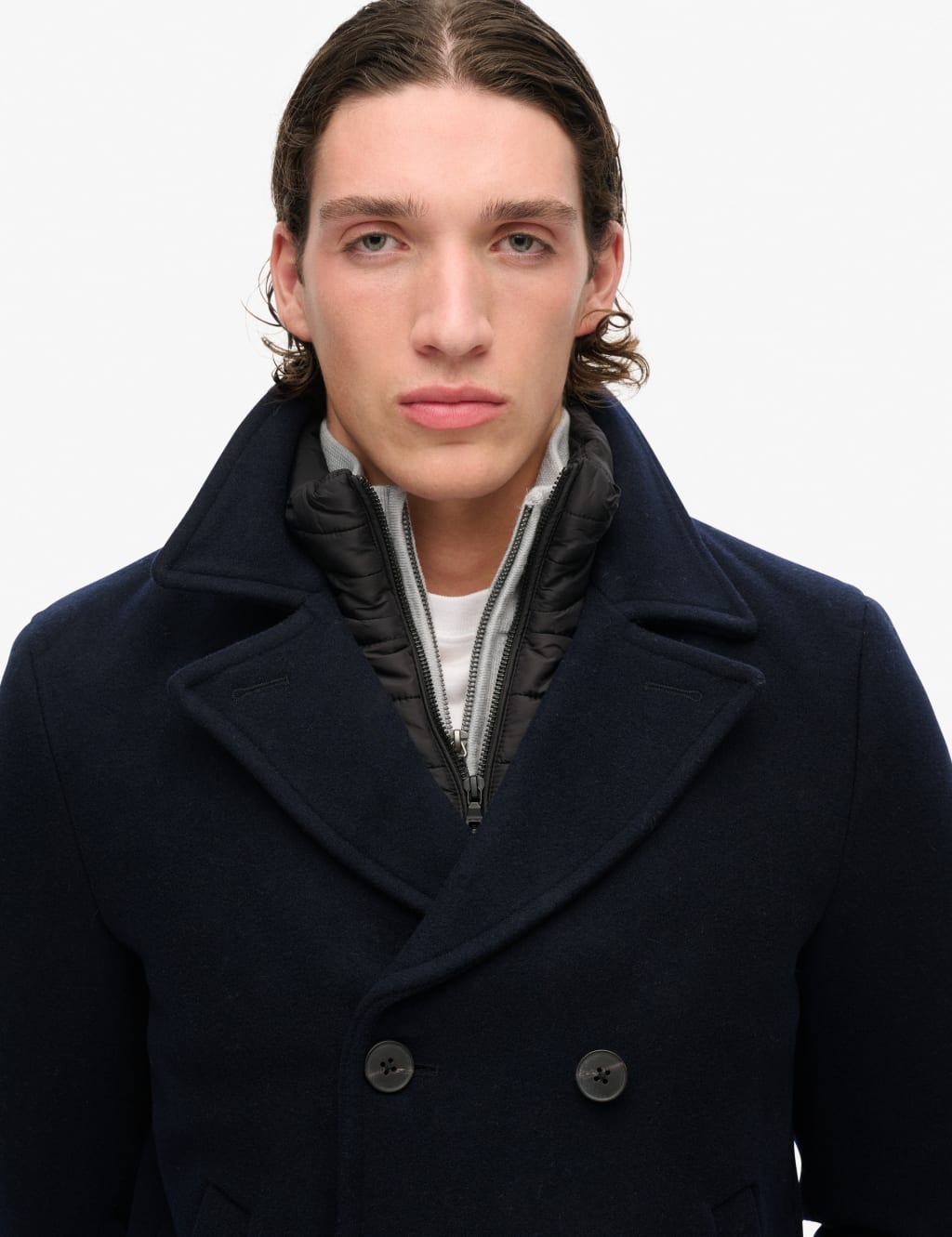 Superdry classic wool pea coat on sale