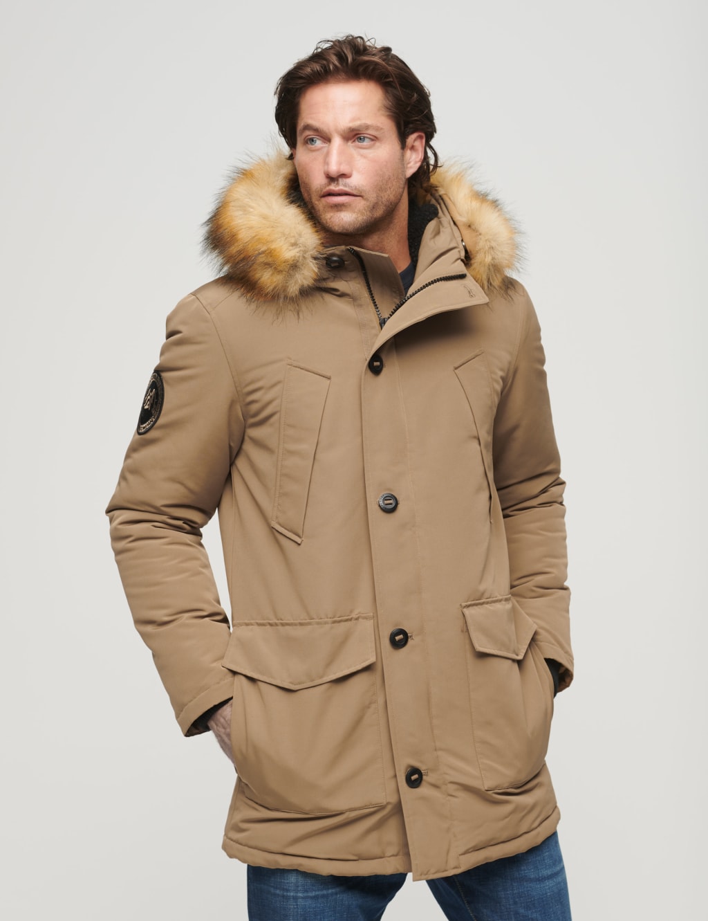 Superdry fur hood best sale