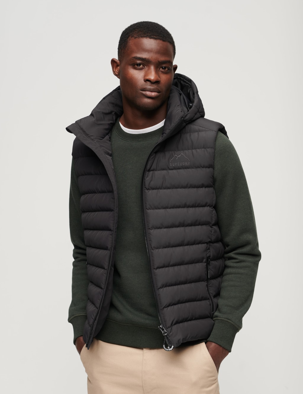 Superdry hooded gilet deals