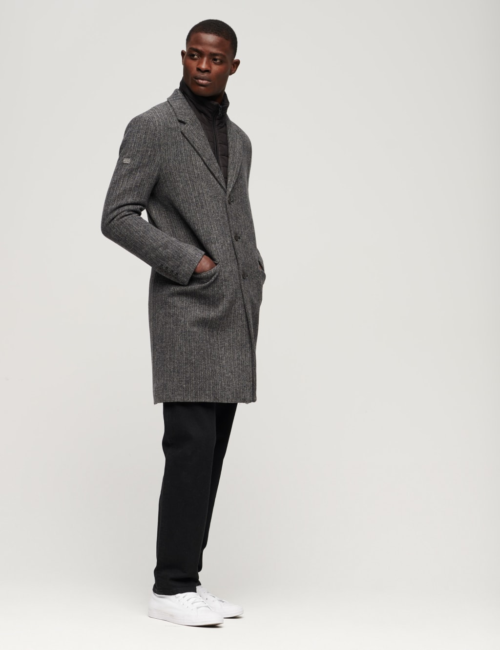 Wool Rich Padded Car Coat Superdry M S