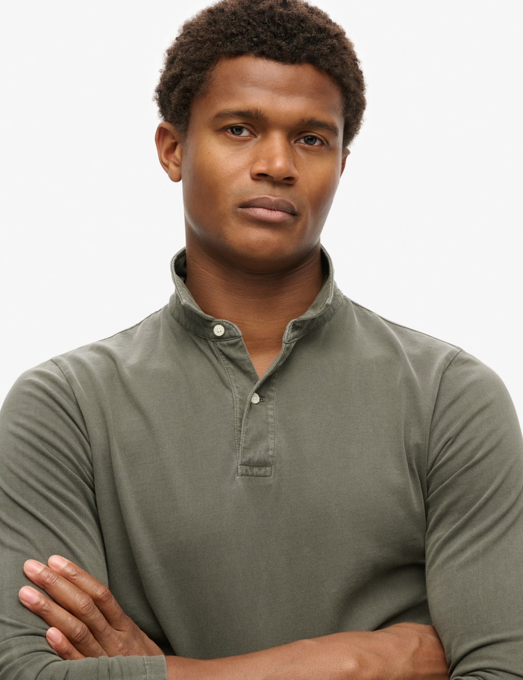 Slim Fit Pure Cotton Long Sleeve Polo Shirt Superdry M S