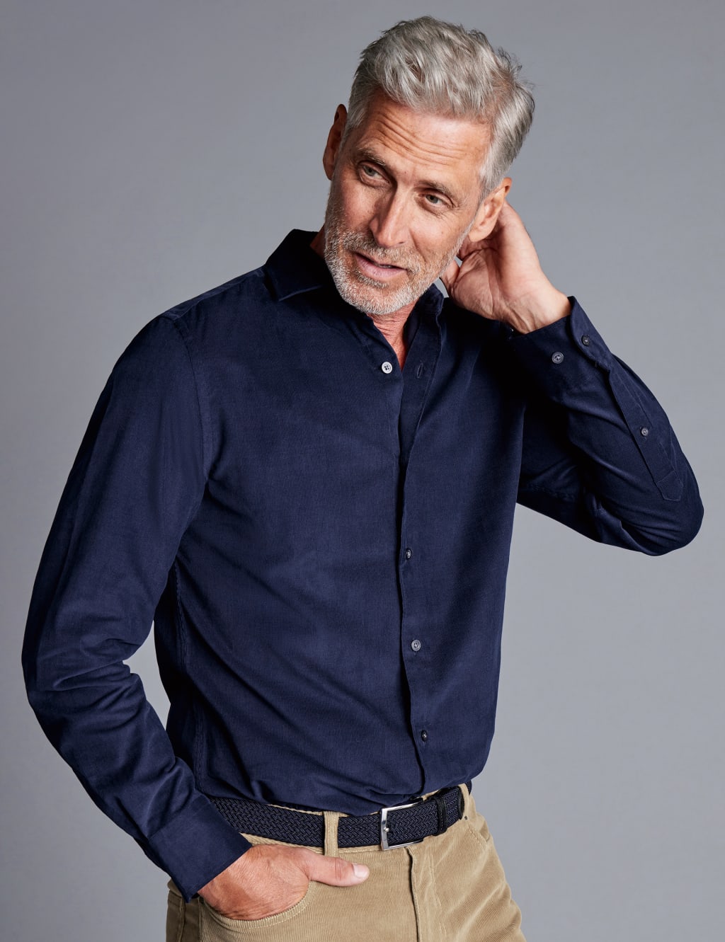 Slim Fit Corduroy Oxford Shirt 2 of 6