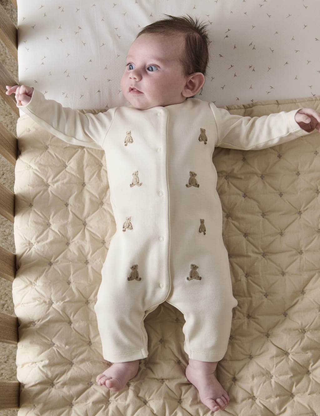 Embroidered Teddy Bear Romper (7lbs-1 Yrs) 4 of 4