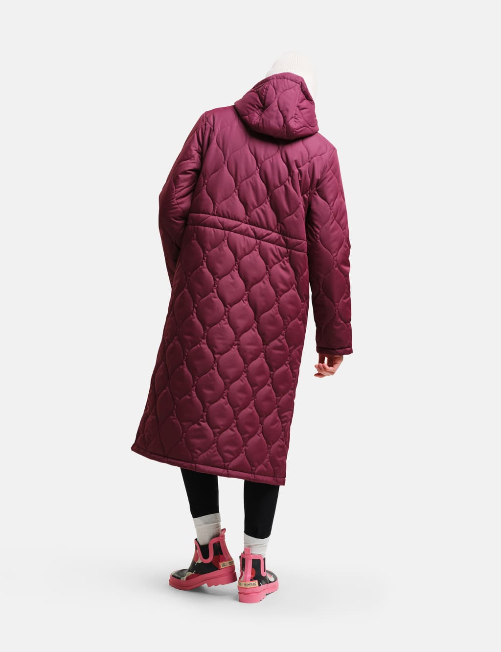 Orla Kiely Quilted Water-Repellent Longline Coat 3 of 6