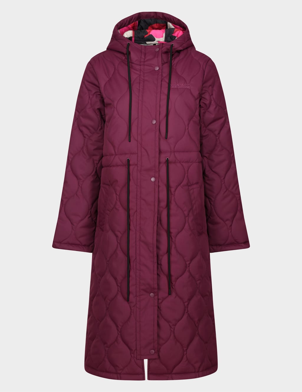 Orla Kiely Quilted Water-Repellent Longline Coat 2 of 6