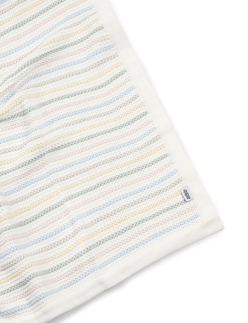 Knitted Pastel Stripe Shawl 3 of 4