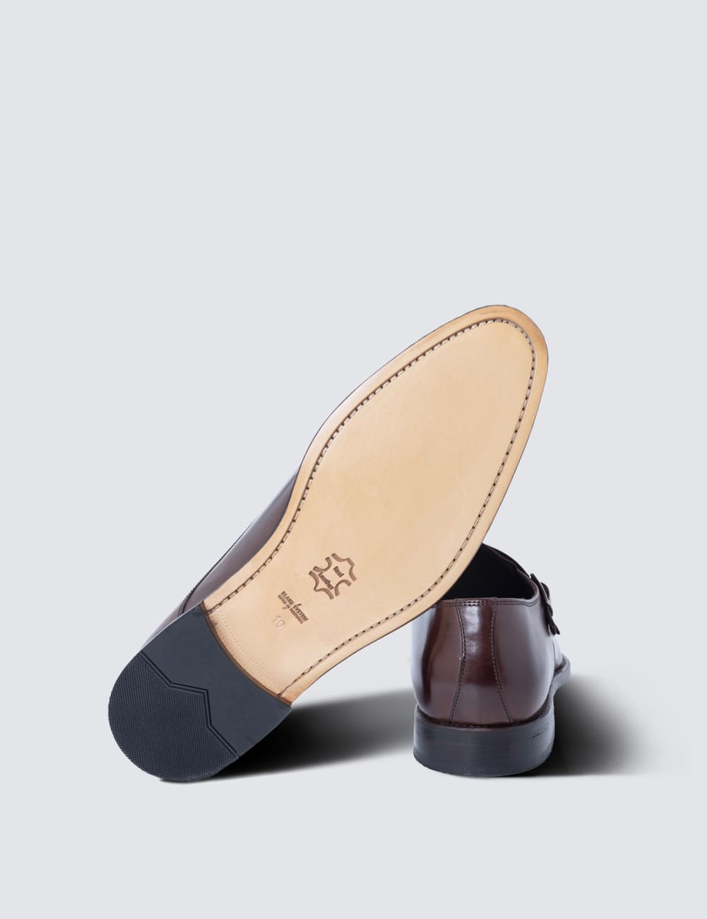 Wide Fit Leather Double Monk Strap Shoes 4 of 5