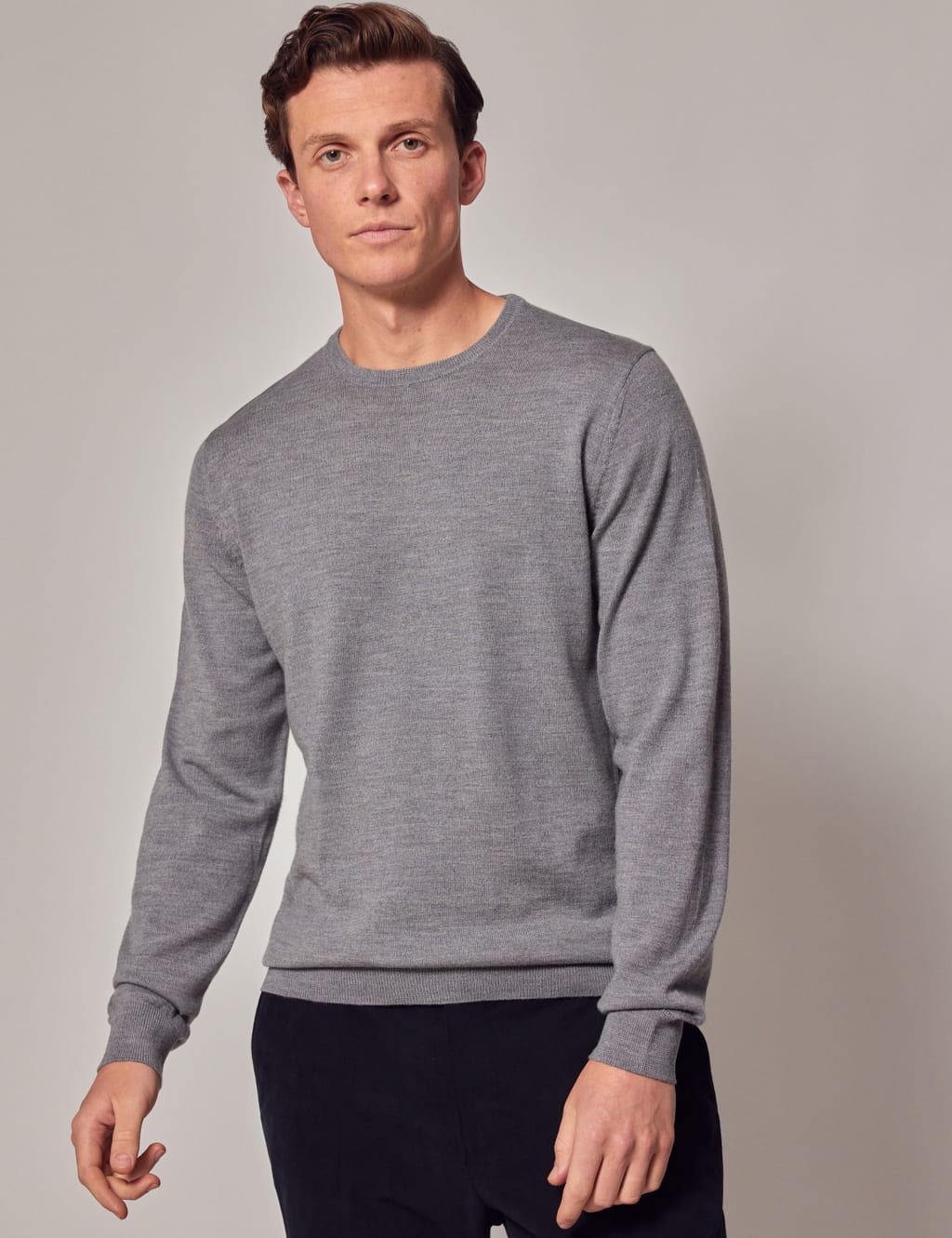 Pure Merino Wool Crew Neck Jumper 1 of 6