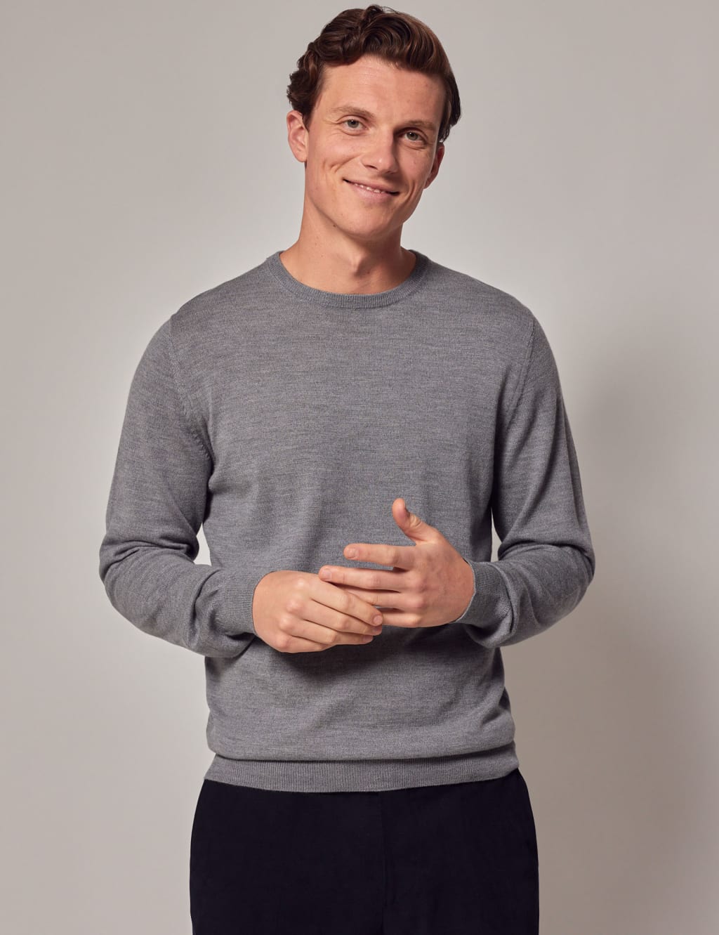 Pure Merino Wool Crew Neck Jumper 4 of 6