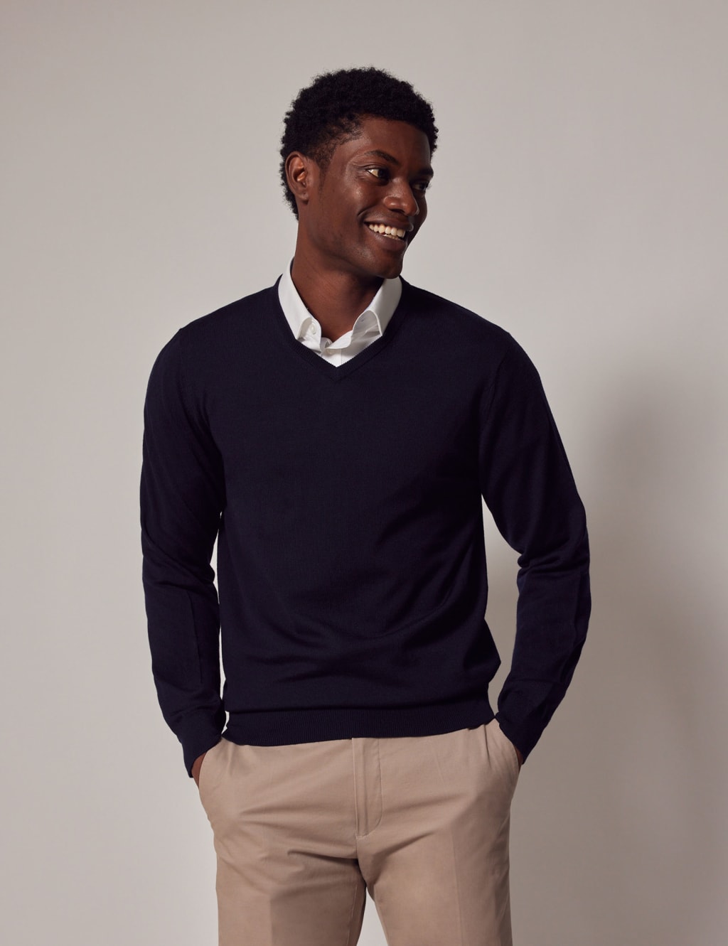 Pure Merino Wool V-Neck Jumper 3 of 6