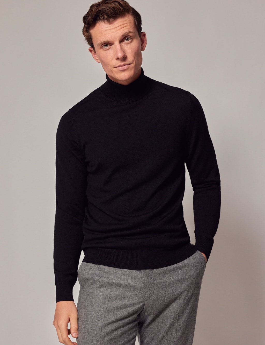 Pure Merino Wool Roll Neck Jumper 1 of 7
