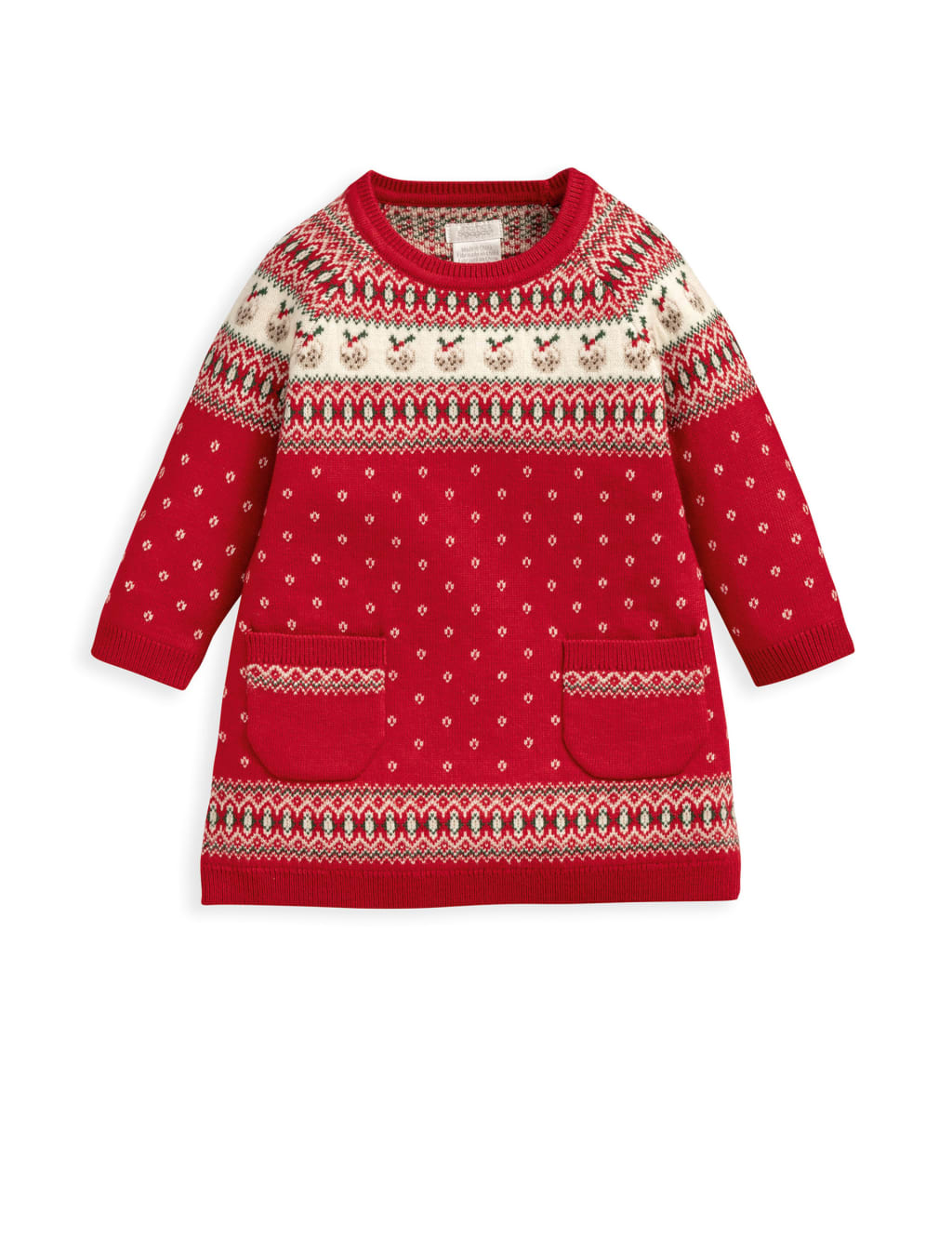 Fairisle Christmas Dress (0-3 Yrs) 1 of 3