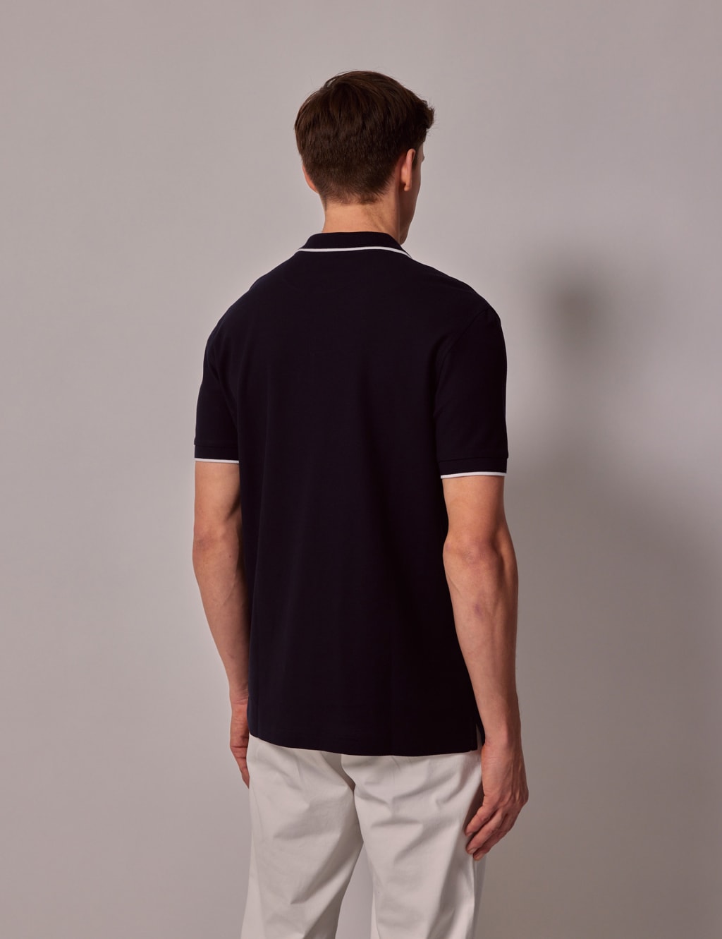 Pure Cotton Tipped Polo Shirt 3 of 4