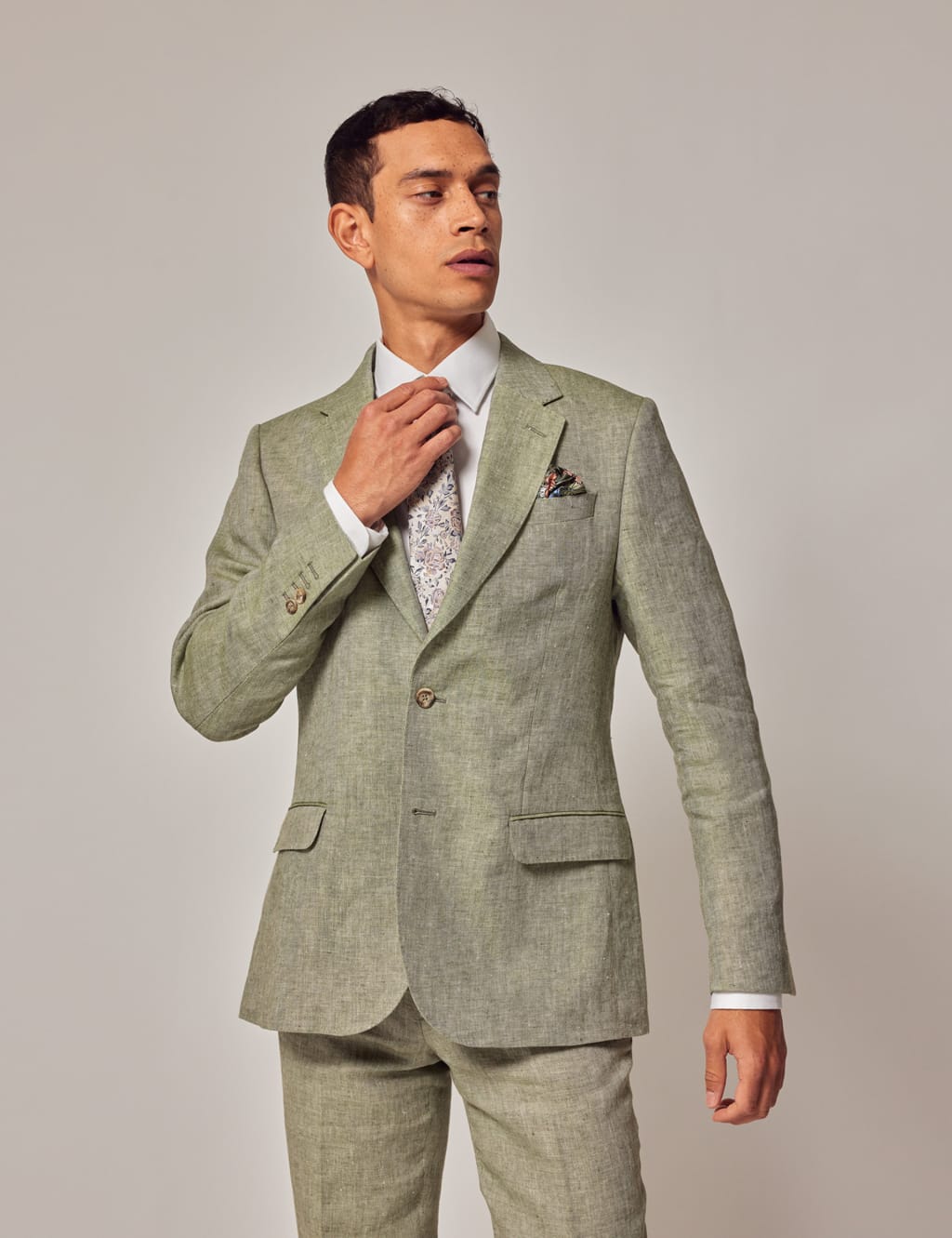 Tailored Fit Pure Linen Suit Jacket Hawes Curtis M S