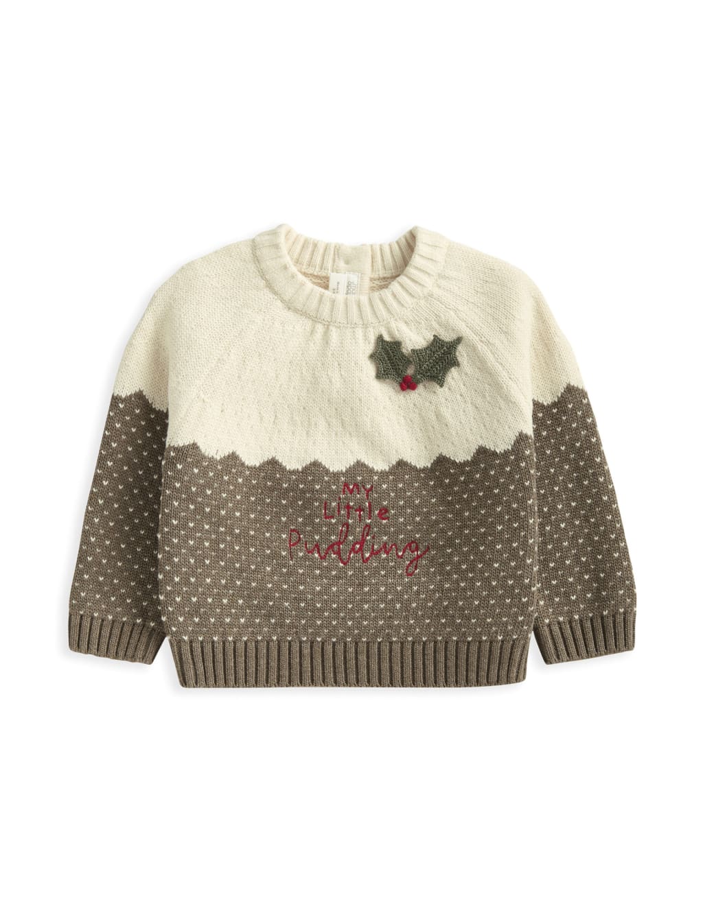 Pure Cotton Knitted Christmas Jumper (0-3 Yrs) 2 of 4
