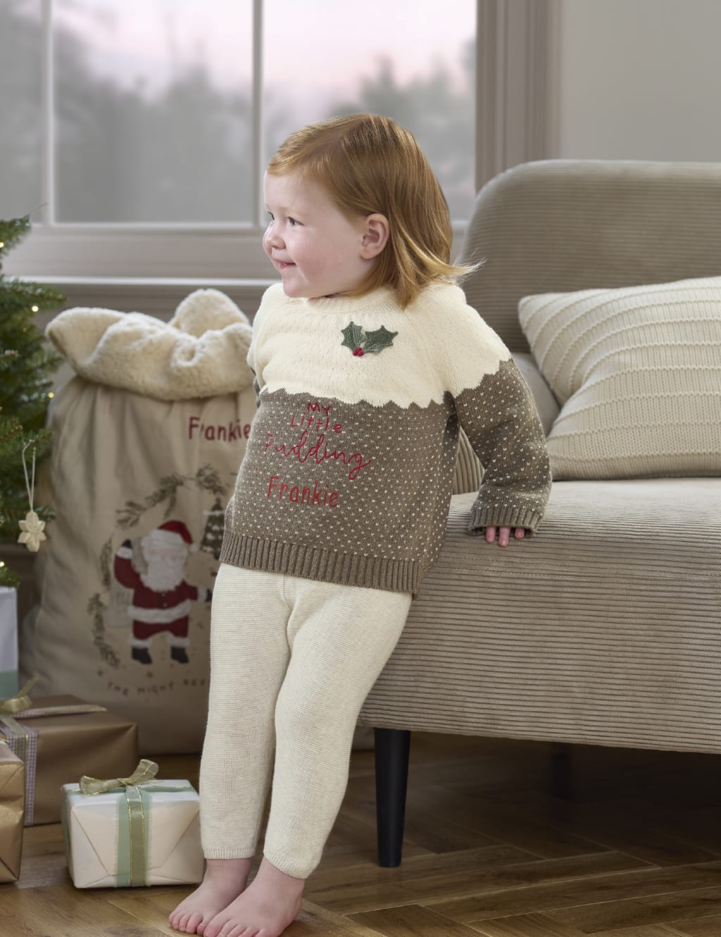 Pure Cotton Knitted Christmas Jumper (0-3 Yrs) 3 of 4