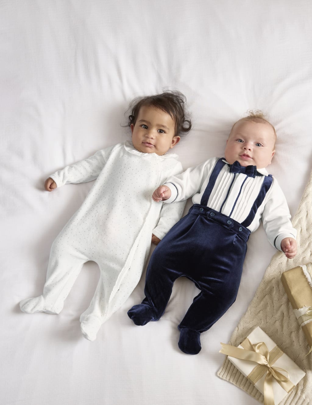 Cotton Rich Velour Spot Sleepsuit (0-12 Mths) 4 of 4